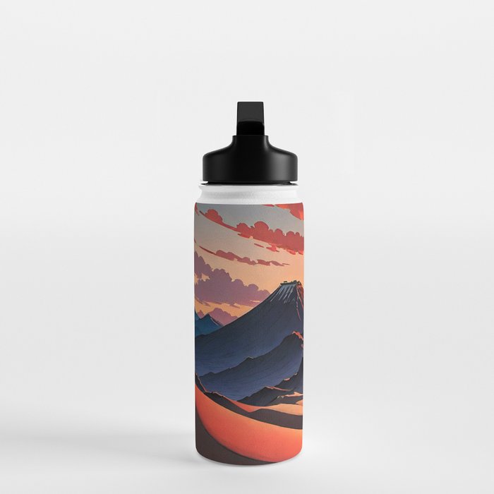 Walk to Kaniji - A Contemporary Ukiyo-e Nature Landscape Water Bottle Gallery Image 3
