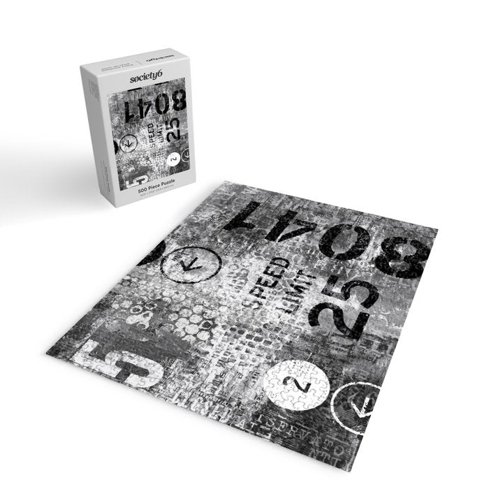 Urban Street Art Numbers And Text Fragments Jigsaw Puzzle Gallery Image 2