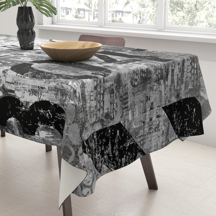 Urban Street Art Numbers And Text Fragments Tablecloth Gallery Image 3