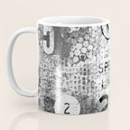 Urban Street Art Numbers And Text Fragments Coffee Mug Gallery Image 3