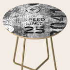 Urban Street Art Numbers And Text Fragments Side Table Gallery Image 2
