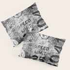 Urban Street Art Numbers And Text Fragments Pillow Sham Gallery Image 3