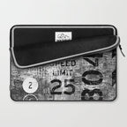 Urban Street Art Numbers And Text Fragments Laptop Sleeve Gallery Image 2