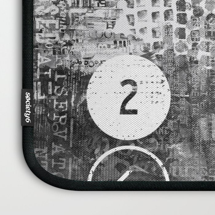 Urban Street Art Numbers And Text Fragments Laptop Sleeve Gallery Image 3