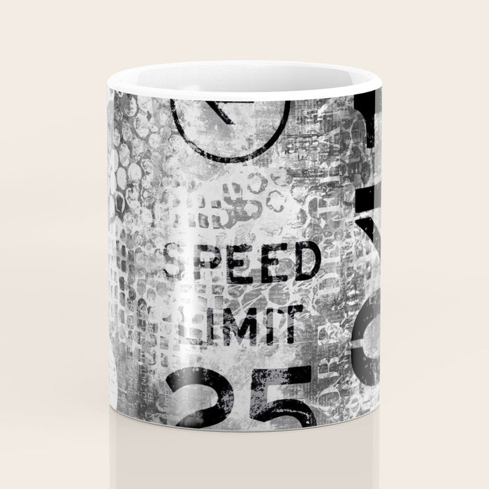 Urban Street Art Numbers And Text Fragments Coffee Mug Gallery Image 4
