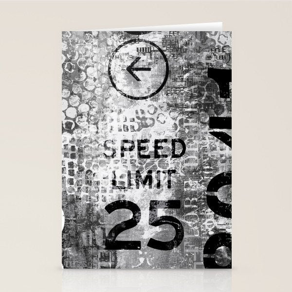 Urban Street Art Numbers And Text Fragments Stationery Card Gallery Image 2