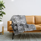 Urban Street Art Numbers And Text Fragments Throw Blanket Gallery Image 1