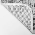 Urban Street Art Numbers And Text Fragments Bath Mat Gallery Image 2