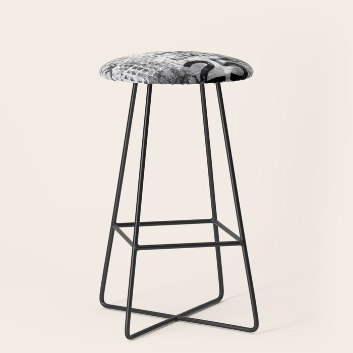 Urban Street Art Numbers And Text Fragments Stool Gallery Image 1