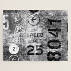 Urban Street Art Numbers And Text Fragments Jigsaw Puzzle Gallery Image 1