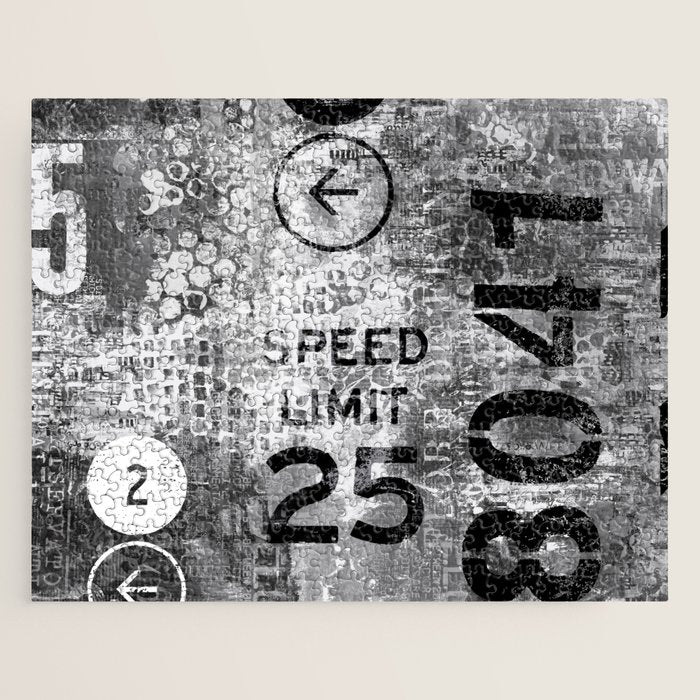 Urban Street Art Numbers And Text Fragments Jigsaw Puzzle Gallery Image 1