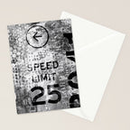 Urban Street Art Numbers And Text Fragments Stationery Card Gallery Image 2