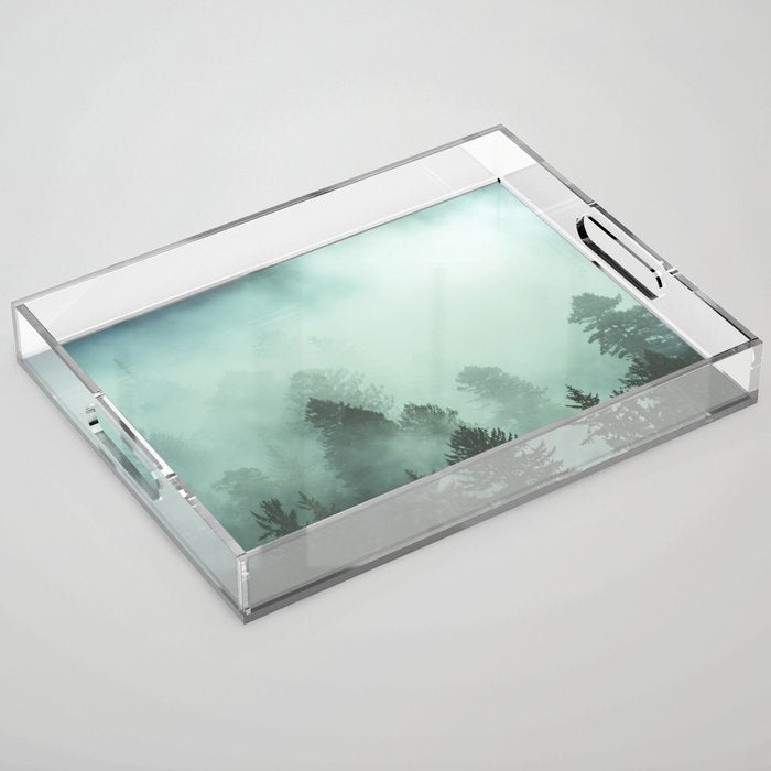 Magnificent Morning - Foggy Redwood Forest Nature Photography Acrylic Tray Gallery Image 1