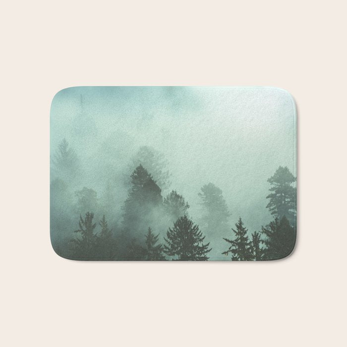 Magnificent Morning - Foggy Redwood Forest Nature Photography Bath Mat Gallery Image 1