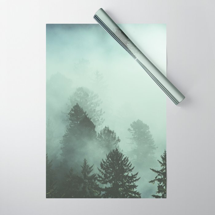 Magnificent Morning - Foggy Redwood Forest Nature Photography Wrapping Paper Gallery Image 1