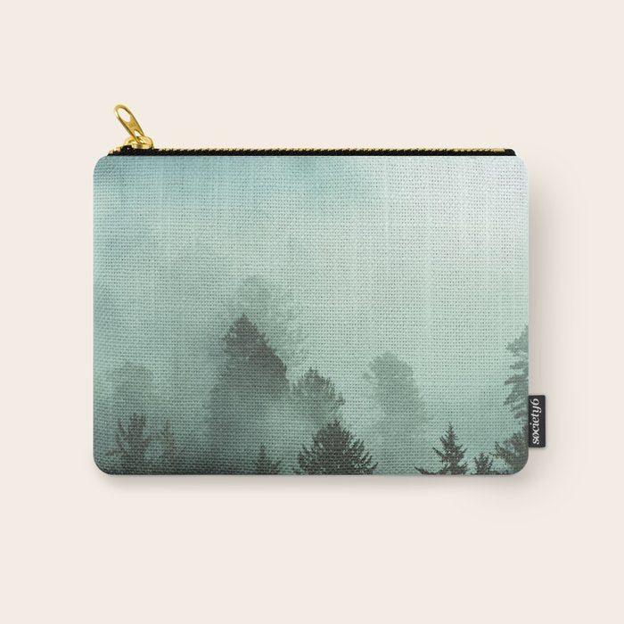 Magnificent Morning - Foggy Redwood Forest Nature Photography Carry All Pouch Gallery Image 1