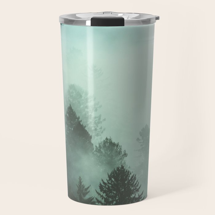 Magnificent Morning - Foggy Redwood Forest Nature Photography Travel Mug Gallery Image 1
