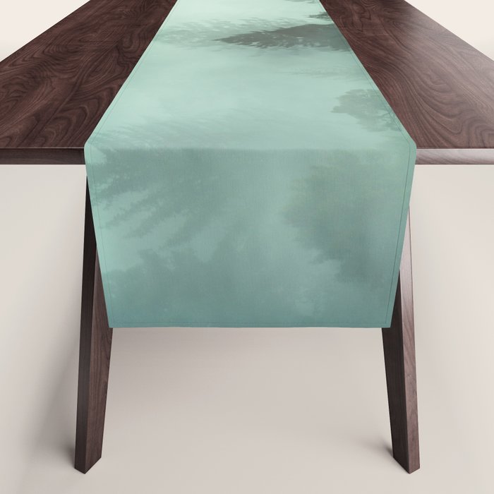 Magnificent Morning - Foggy Redwood Forest Nature Photography Table Runner Gallery Image 1