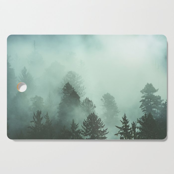 Magnificent Morning - Foggy Redwood Forest Nature Photography Cutting Board Gallery Image 1
