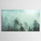 Magnificent Morning - Foggy Redwood Forest Nature Photography Tablecloth Gallery Image 2