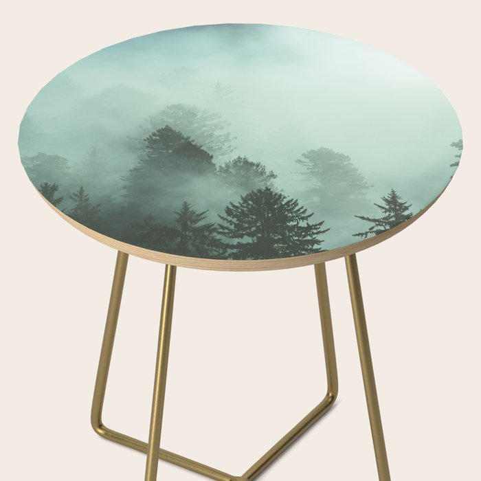 Magnificent Morning - Foggy Redwood Forest Nature Photography Side Table Gallery Image 2