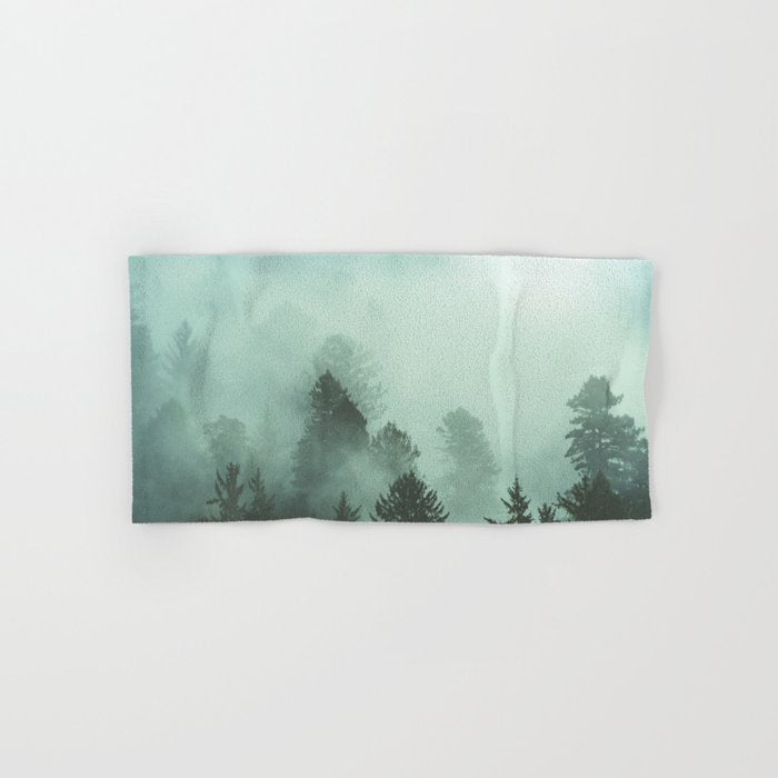 Magnificent Morning - Foggy Redwood Forest Nature Photography Bath Towel Gallery Image 1