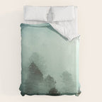 Magnificent Morning - Foggy Redwood Forest Nature Photography Duvet Cover Gallery Image 6