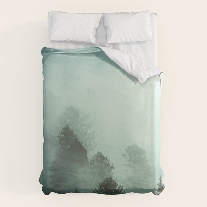 Magnificent Morning - Foggy Redwood Forest Nature Photography Duvet Cover Gallery Image 6