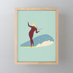 Surf girl Mini Art Print Gallery Image 1