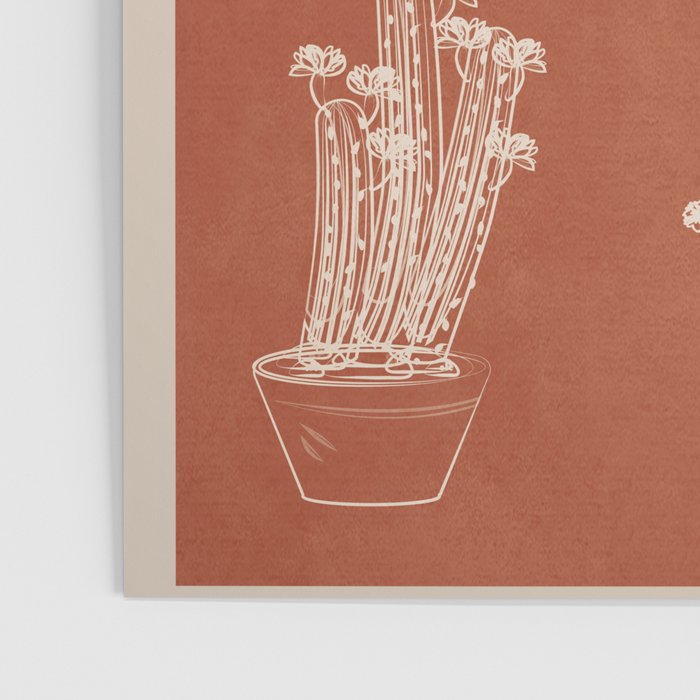 Minimalist Cactus Art 1 Poster Gallery Image 3