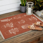 Minimalist Cactus Art 1 Outdoor Rug Gallery Image 2