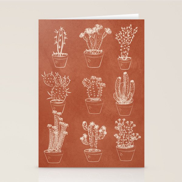 Minimalist Cactus Art 1 Stationery Card Gallery Image 2