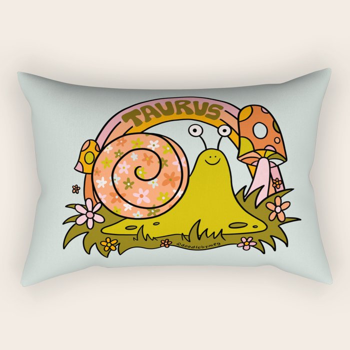 Taurus Snail Rectangular Pillow Gallery Image 1