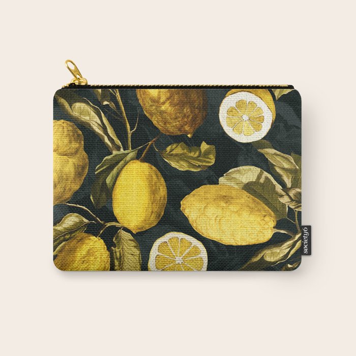 Lemon and Leaf Pattern V Carry All Pouch Gallery Image 1