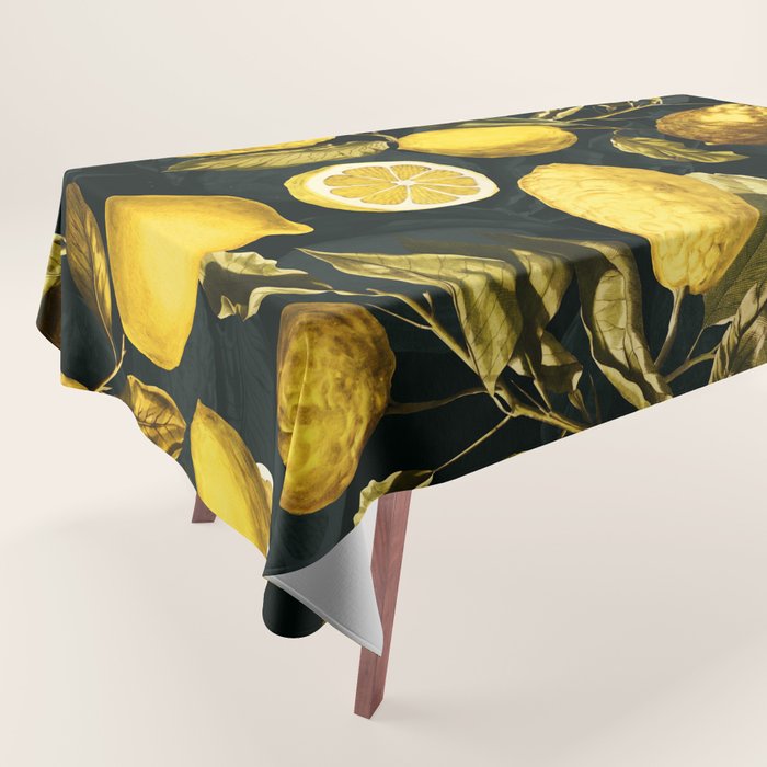 Lemon and Leaf Pattern V Tablecloth Gallery Image 1