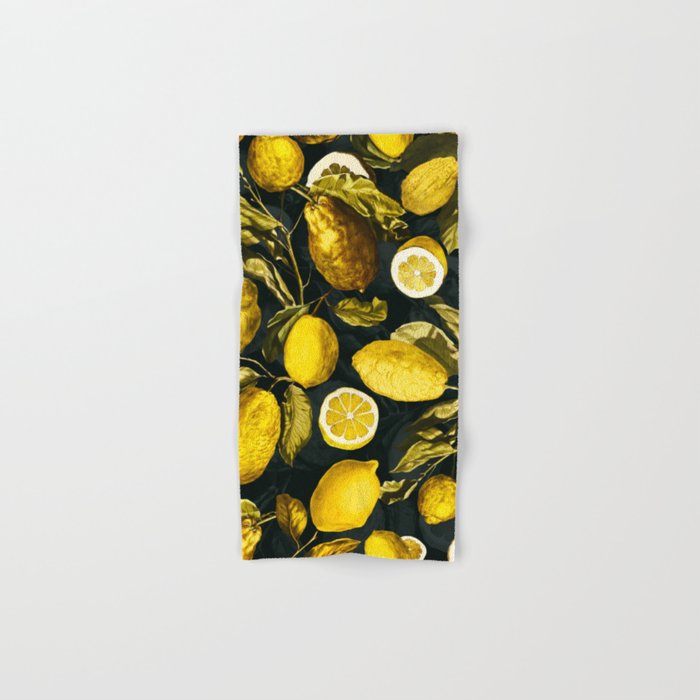 Lemon and Leaf Pattern V Bath Towel Gallery Image 1