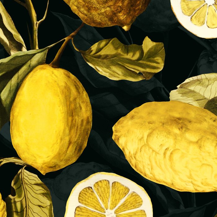 Lemon and Leaf Pattern V Coffee Mug Gallery Image 2