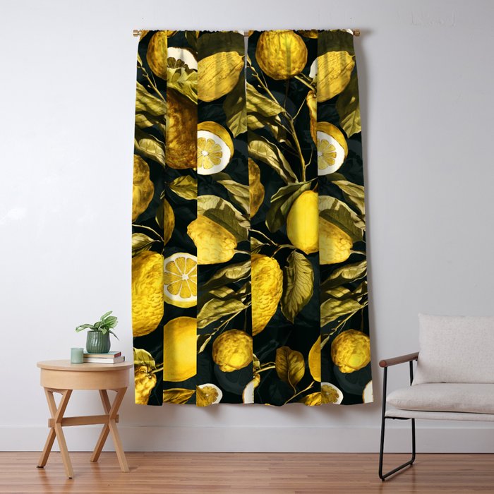 Lemon and Leaf Pattern V Window Curtain Gallery Image 5