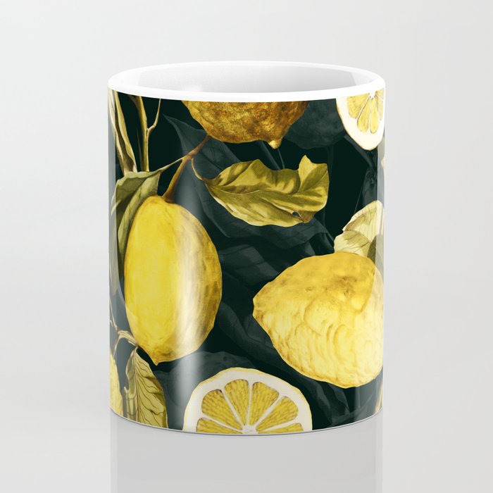 Lemon and Leaf Pattern V Coffee Mug Gallery Image 4