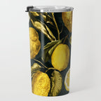 Lemon and Leaf Pattern V Travel Mug Gallery Image 3