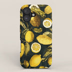 Lemon and Leaf Pattern V iPhone Case Gallery Image 1
