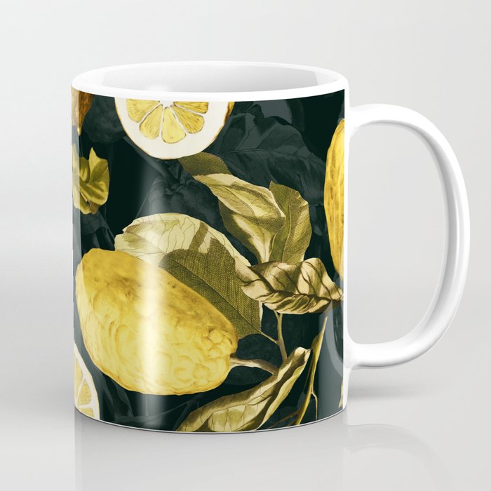 Lemon and Leaf Pattern V Coffee Mug Gallery Image 1