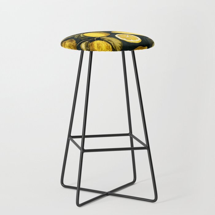 Lemon and Leaf Pattern V Stool Gallery Image 1