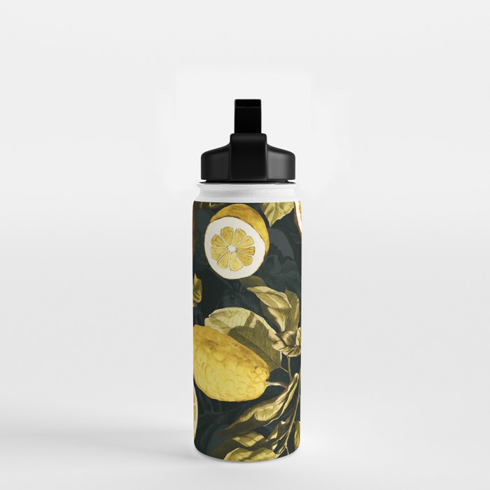 Lemon and Leaf Pattern V Water Bottle Gallery Image 2