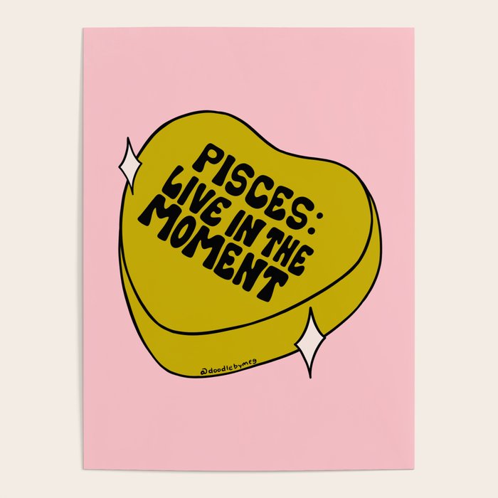 Pisces Conversation Heart Poster Gallery Image 4