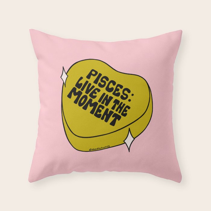 Pisces Conversation Heart Throw Pillow Gallery Image 6