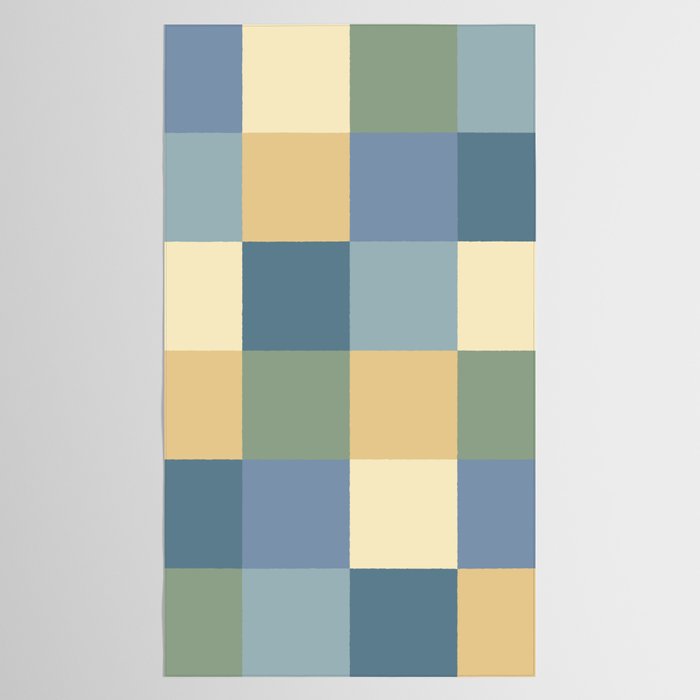 Bold Natural Checks Pattern - Large VIII Tablecloth Gallery Image 2