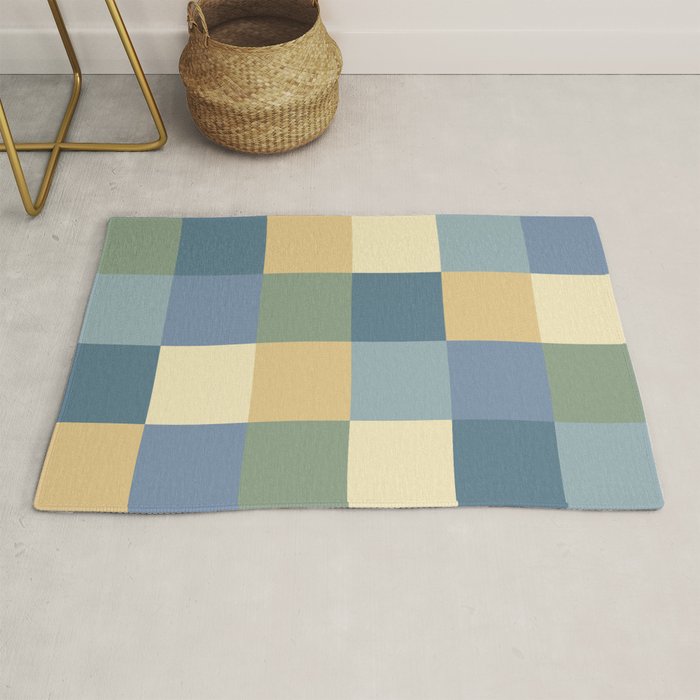Bold Natural Checks Pattern - Large VIII Rug Gallery Image 1