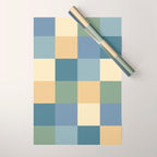 Bold Natural Checks Pattern - Large VIII Wrapping Paper Gallery Image 1