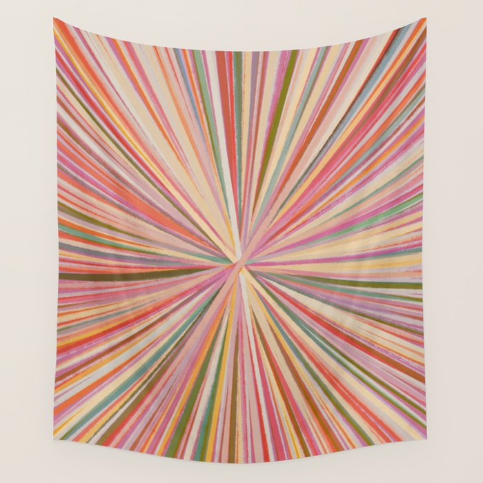 Abstract Pink Bloom Wall Tapestry Gallery Image 1